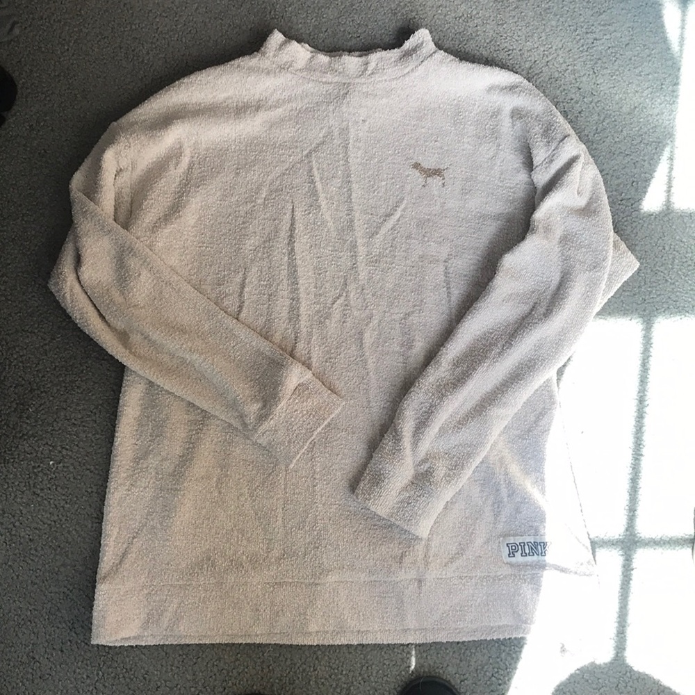 VS PINK mock neck towel sweatshirt
